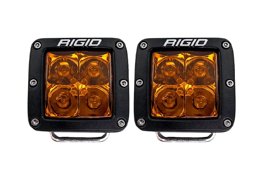Rigid Industries D-Series LED Spot Lights w/ Amber PRO Lens - Pair