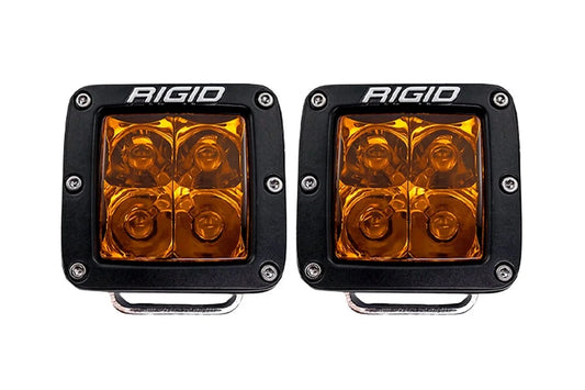 Rigid Industries D-Series LED Spot Lights w/ Amber PRO Lens - Pair