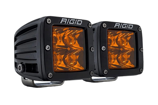 Rigid Industries D-Series LED Spot Lights w/ Amber PRO Lens - Pair