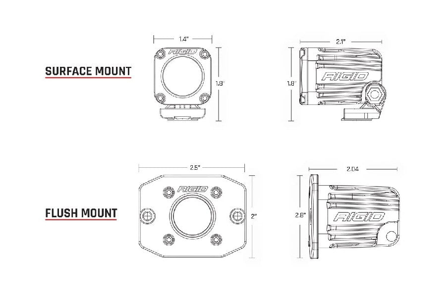 Rigid Industries Ignite Spot Surface Mount - Black