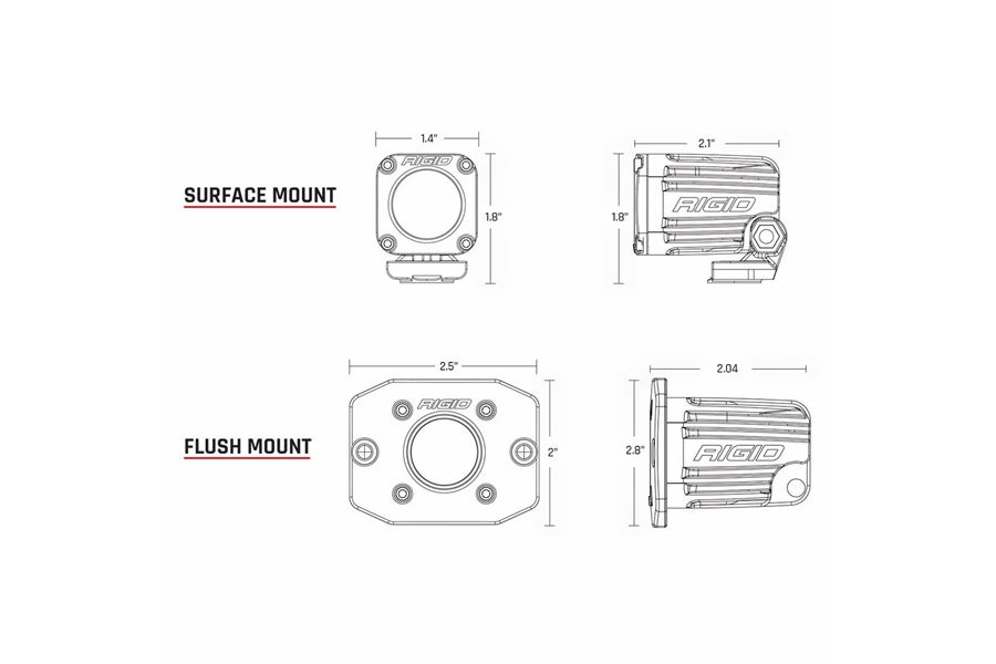 Rigid Industries Ignite Flood Surface Mount - Black