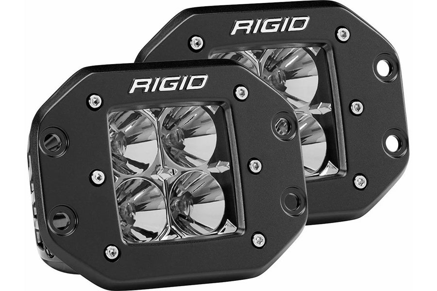 Rigid Industries D-Series PRO Flood Flush Mount Lights - Pair