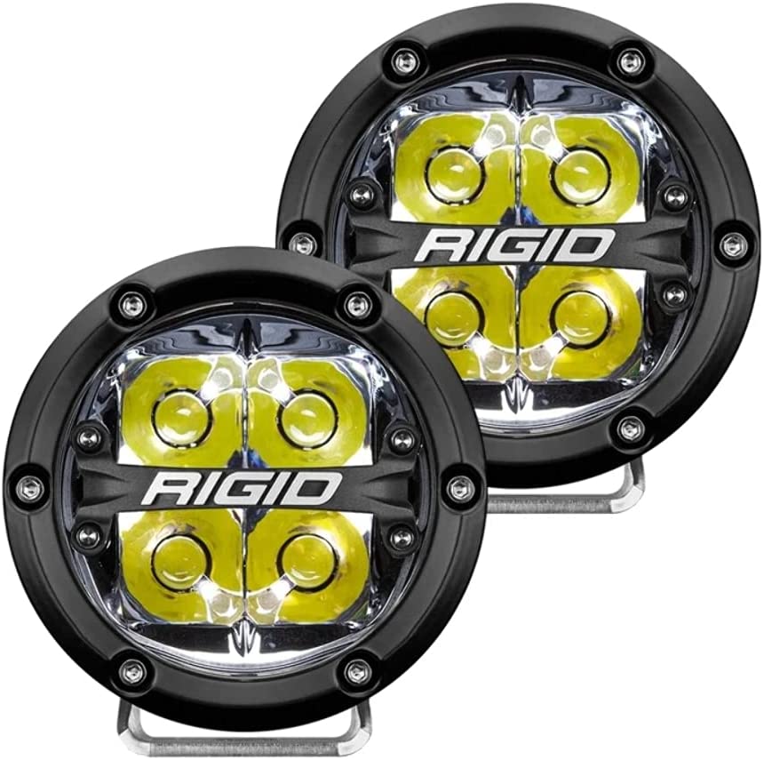 Rigid Industries 360-Series 4in LED Off-Road Spot Beam - White Backlight - Pair
