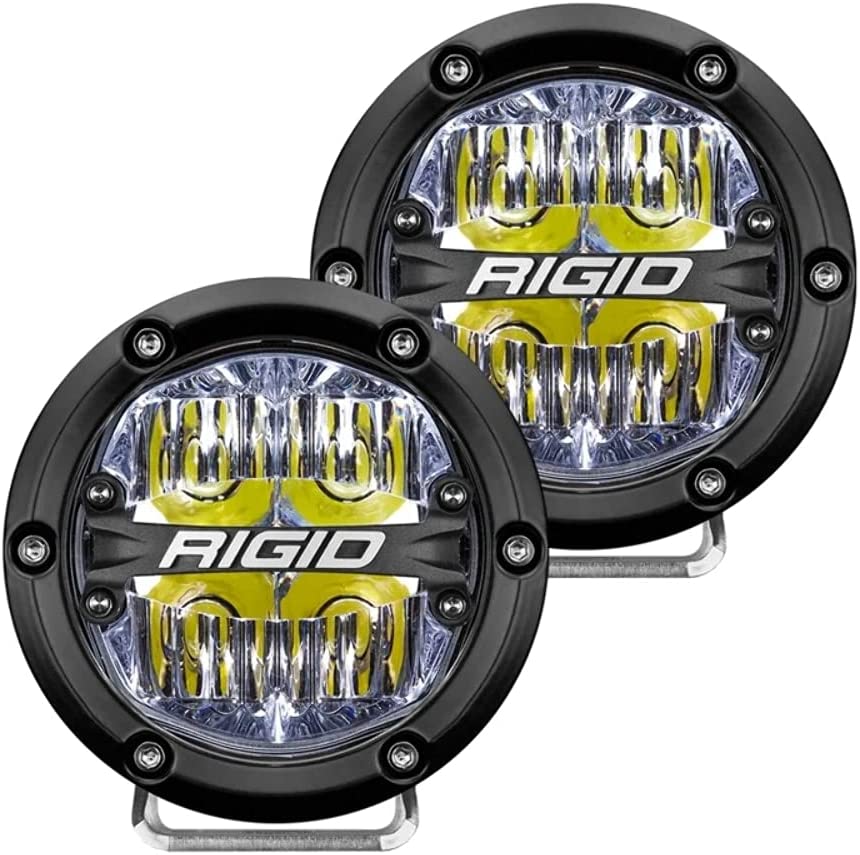 Rigid Industries 360-Series 4in LED Off-Road Drive Beam - White Backlight - Pair