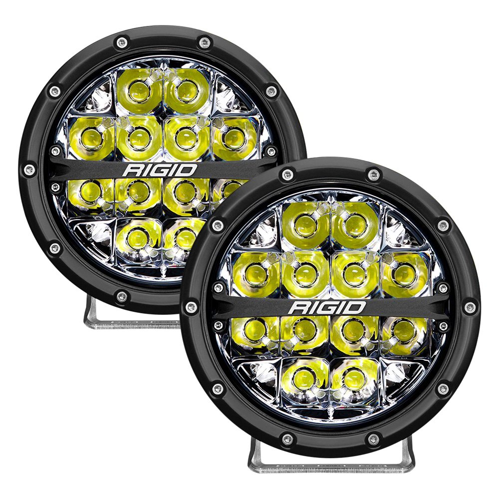 Rigid Industries 360-Series 6in LED Off-Road Spot Beam - White Backlight - Pair