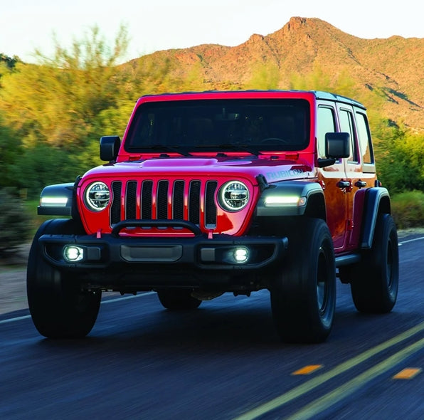 Jeep Wrangler JL & Jeep Gladiator JT Rigid Industries 360 Series Fog Light Kit - SAE - Yellow - Steel Bumper