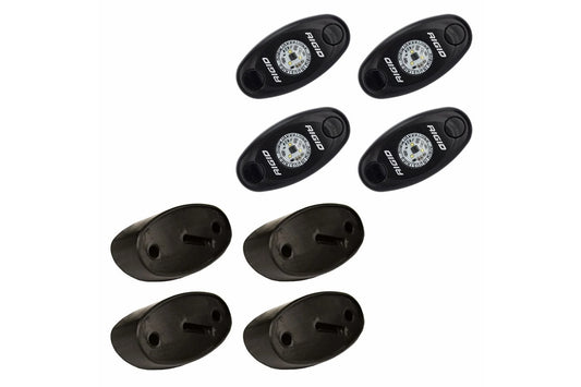 Rigid Industries A-Series Rock Light Kit - Amber, Set of 4