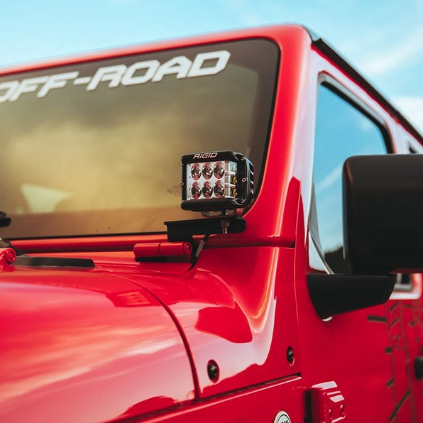 Jeep Wrangler JL & Gladiator JT Rigid Industries A-Pillar Mount Fits 2 D-Series, 2 D-SS, 2 SR-M or 2 Ignites