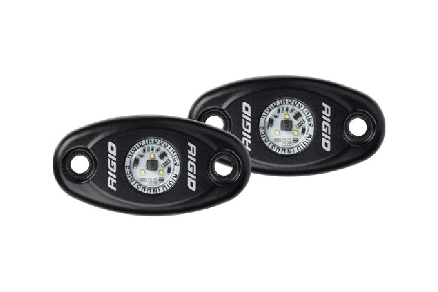 Rigid Industries A-Series High Power Lights w/ Black Housing - Warm White - Pair