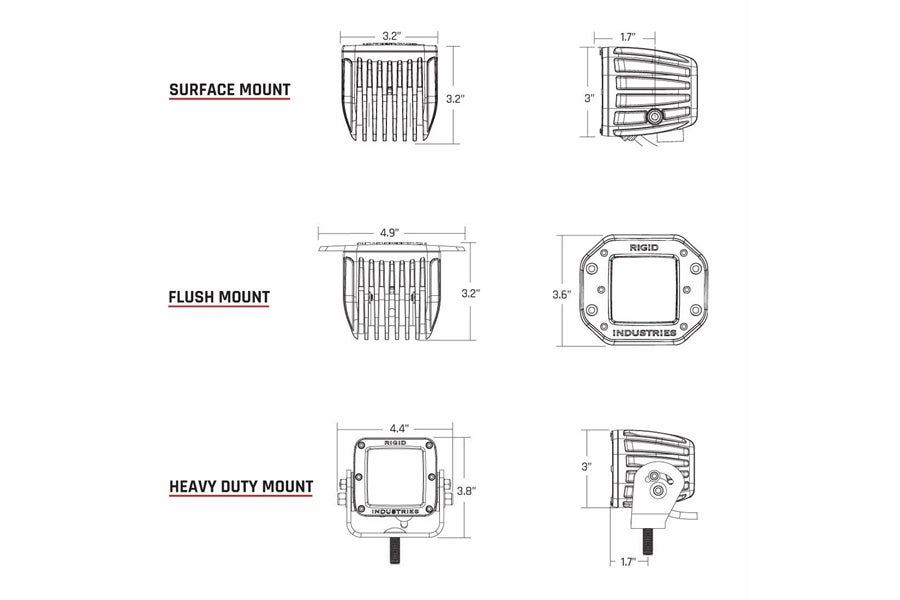 Rigid Industries D-Series PRO Specter Driving Lights, Pair