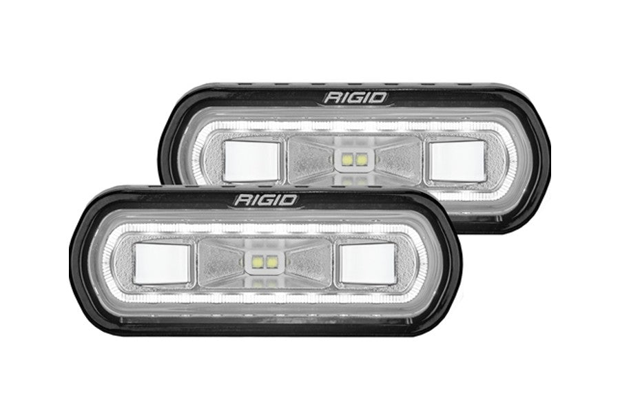 Rigid Industries SR-L Series Off-Road Spreader Lights w/ Surface Mount - White Halo - Pair