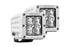 Rigid Industries D-Series Hybrid Lights w/ Surface Mount, Flood Light Pattern - White - Pair