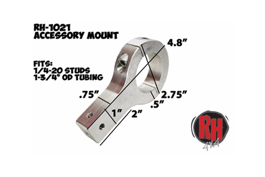 Rock Hard 4x4 Accessory 5-Way Mount Bracket 1-3/4in