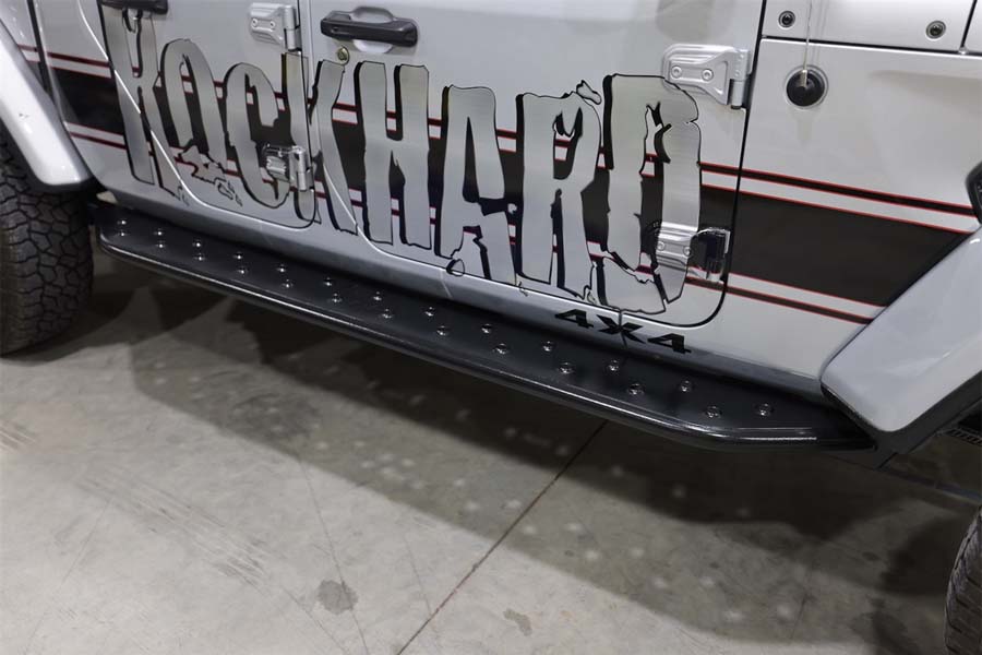 Rock Hard 4X4 RHX Series Tube Slider Rocker Guards, Flat Step - JT