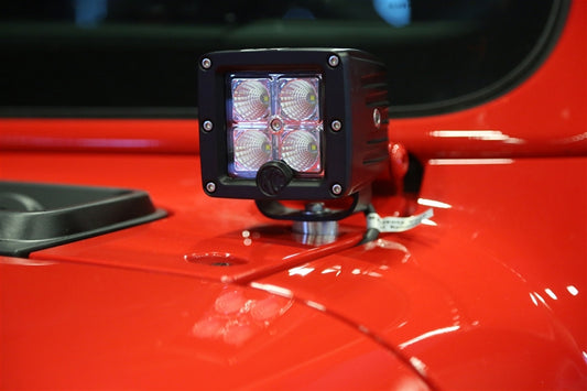 Jeep Wrangler JL & Gladiator JT Rock Hard 4x4 A-Pillar Windshield Light Mounts