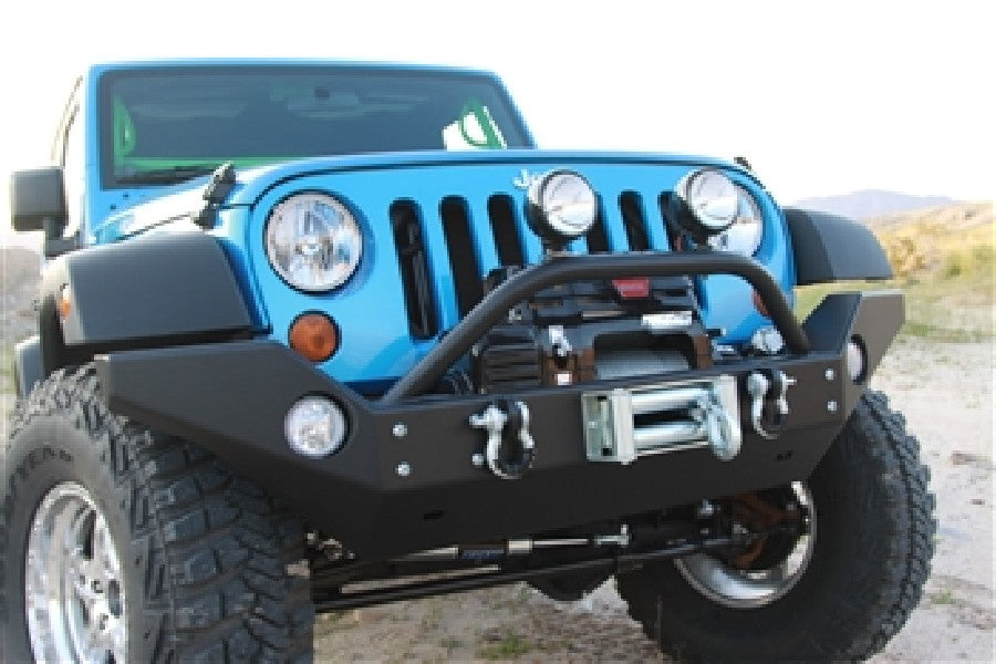 Rock Hard 4x4 Patriot Series Full Width Front Bumper - Lowered Winch Plate - JK