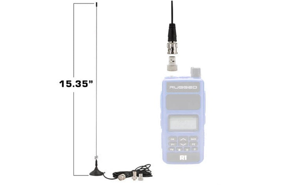 Rugged Radios Magnetic Mount Dual Band Antenna for Rugged Handheld Radios R1 / RDH-X / V3 / RDH-16 / RH-5R