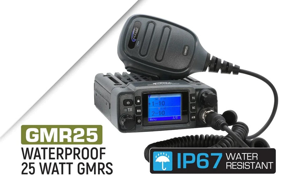 Rugged Radios Two Way GMRS Mobile Radio Kit - 25 Watt - JL/JT