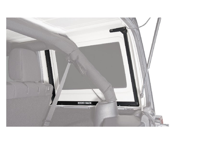 Jeep Wrangler JK 4-Door Rhino Rack Vortex RLT600 2-Bar Back Bone Roof Rack, Black | JA6386