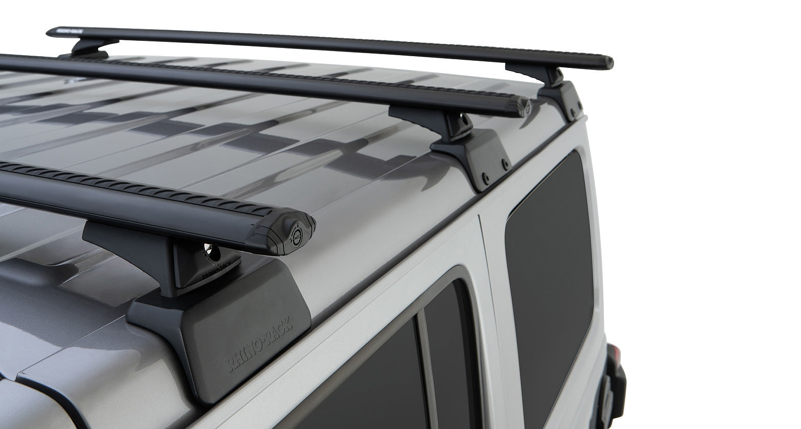 Jeep Wrangler JL 4-Door Rhino Rack Vortex RCL Black 3 Bar Roof Rack w/ Backbone and RCL Legs | JB0896