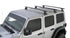 Jeep Wrangler JL 4-Door Rhino Rack Vortex RLT600 Black 3 Bar w/ Backbone Roof Rack and Quick Release Legs | JB0899