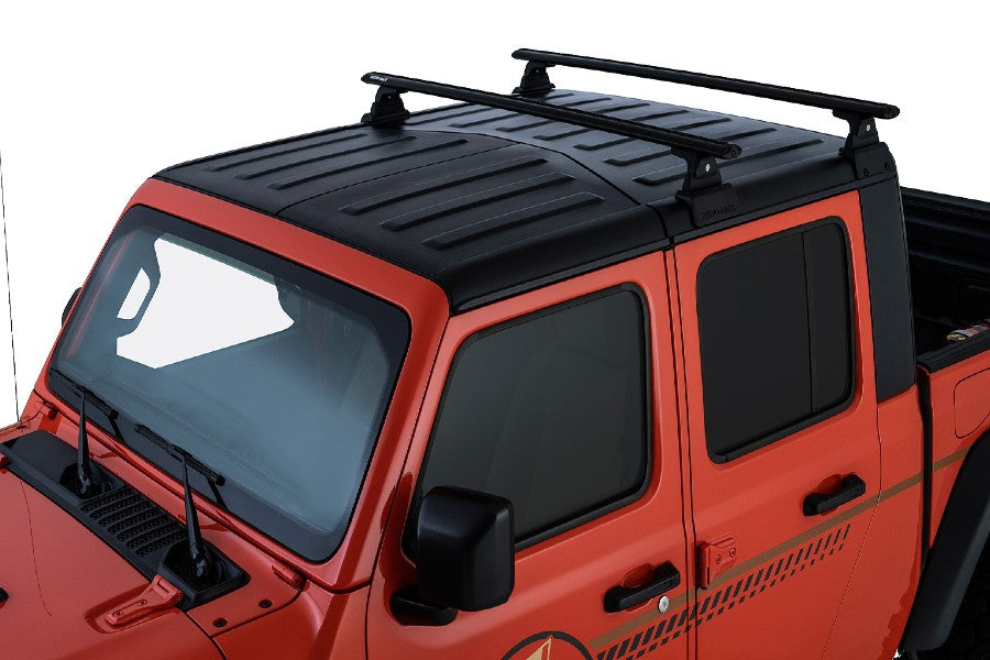 Jeep Gladiator JT Rhino Rack Vortex Black 2 Bar Roof Rack w/ Backbone and RTL600 Legs | JC-00301