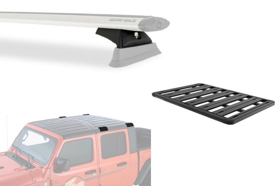 Jeep Gladiator JT Rhino Rack Pioneer Platform w/Backbone and RCL Legs, Unassembled 36inx56in | JC-01232