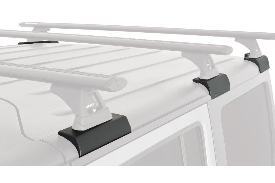 Jeep Wrangler JK 4-Door Rhino Rack Backbone 3-Bar Roof Rack Heavy Duty RCL, Black | JC-01316