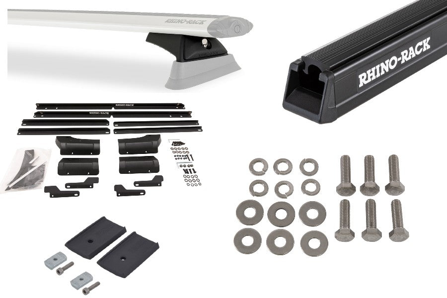 Jeep Wrangler JK 2-Door Rhino Rack Backbone Heavy Duty RCL 2-Bar Roof Rack,  Black | JC-01322