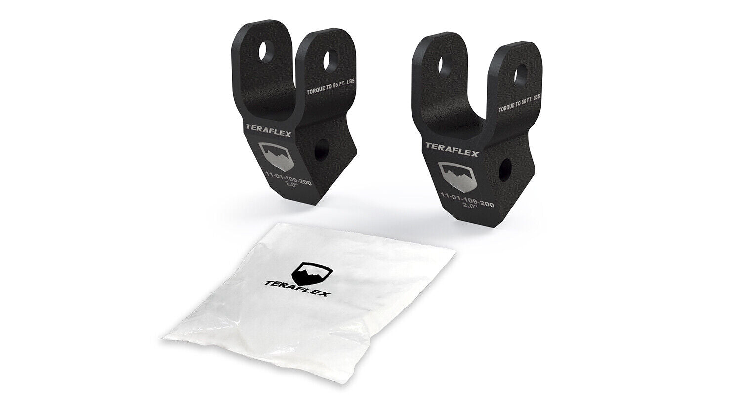 Jeep Wrangler JL 2018-2026 & Gladiator JT 2020-2026, TeraFlex 2in Front Shock Extension Kit, 2-2.5in Lift