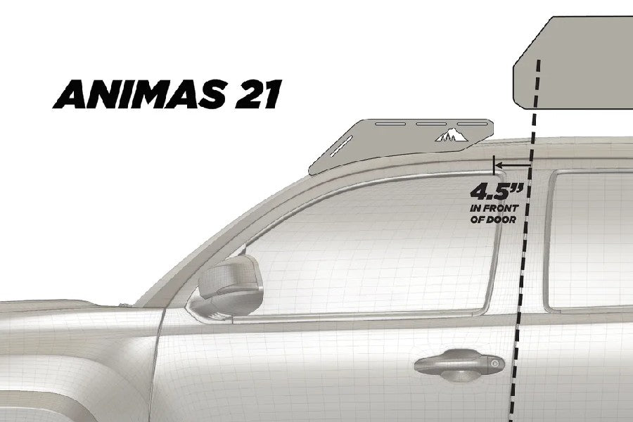 2005-23 Toyota Tacoma Sherpa Animas 21in Roof Rack, Half Height