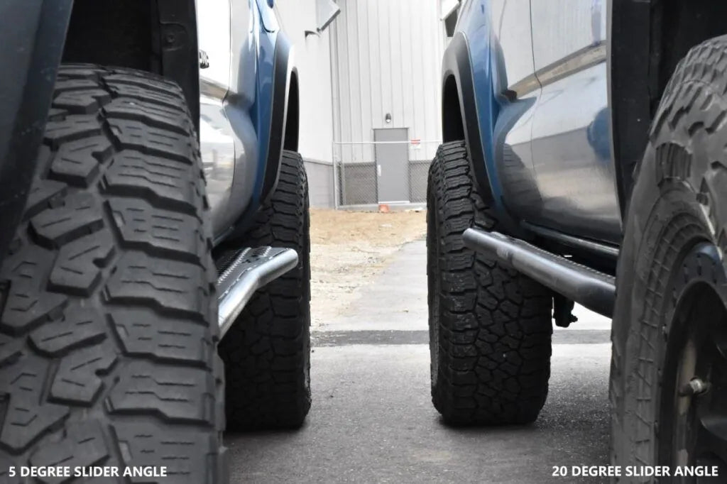 2016-23 Toyota Tacoma RCI Offroad Rock Sliders 20 Degree Angle - Satin Black Powdercoat