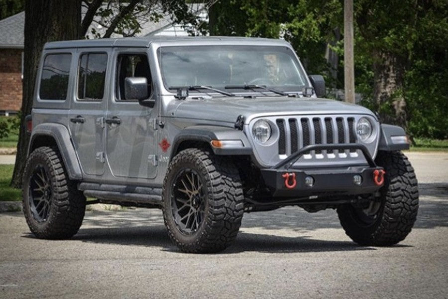 Jeep Wrangler JL & Gladiator JT ACE Engineering, Pro Series Front Bumper Kit, Bull Bar w/ Light Bar Provisions - Texturized Black