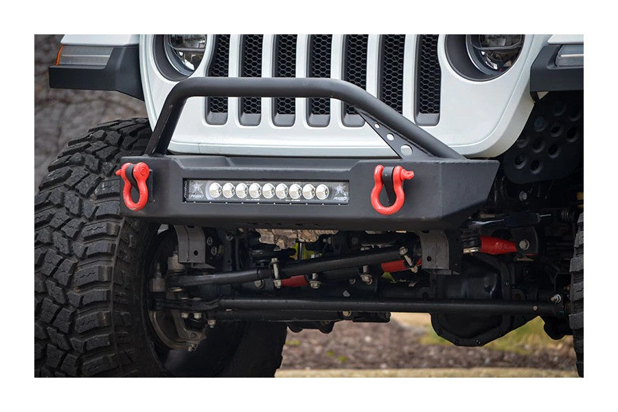 Jeep Wrangler JL & Gladiator JT ACE Engineering Pro Series Front Bumper & Winch Install Kit - Bull Bar w/ Light Bar Mount - Texturized Black