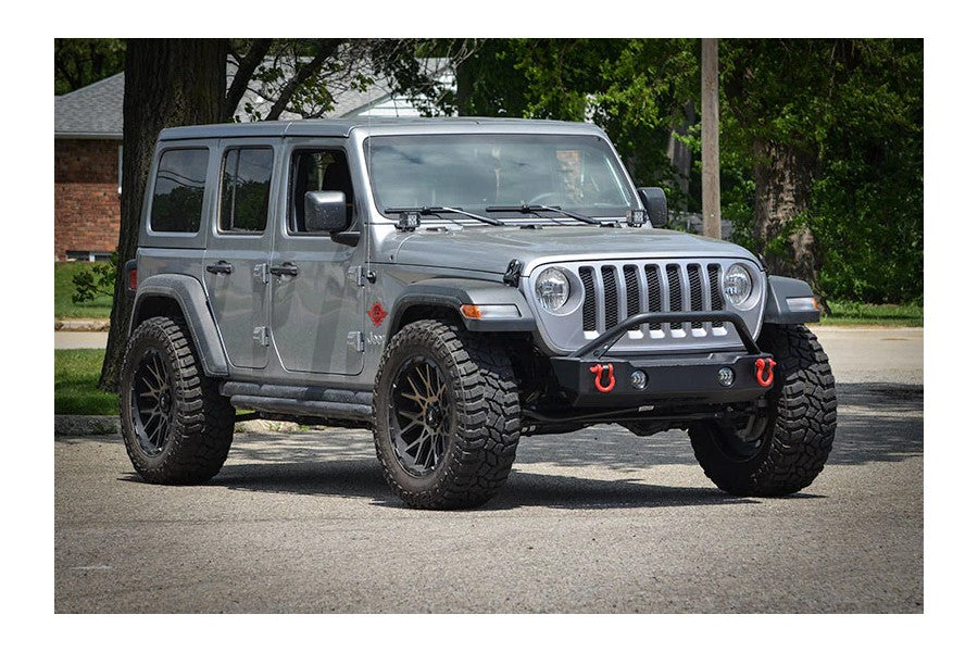 Jeep Wrangler JL & Gladiator JT ACE Engineering Pro Series Front Bumper & Winch Install Kit - Bull Bar w/ Light Bar Mount - Texturized Black