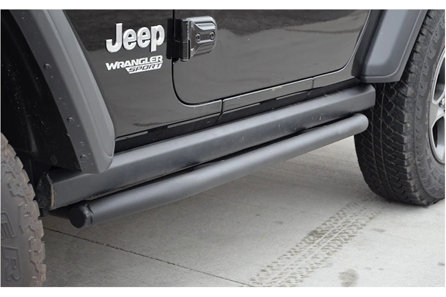 Jeep Wrangler JL 2-Door ACE Engineering Rock Slider Kit, Texturized Black