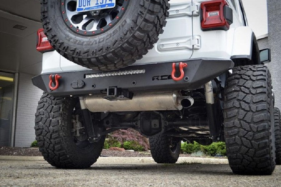 Jeep Wrangler JL ACE Engineering Halfback Rear Bumper Kit - Texturized Black w/ Backup Sensors