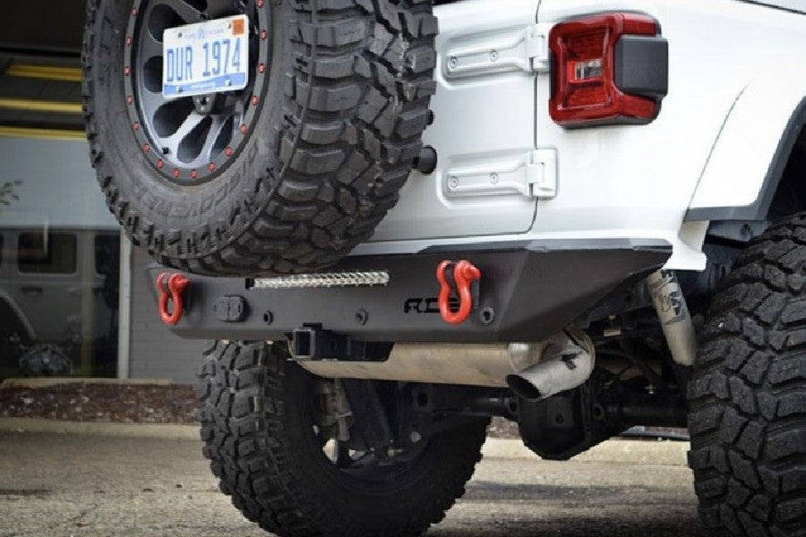 Jeep Wrangler JL ACE Engineering Halfback Rear Bumper Kit - Texturized Black w/ Backup Sensors