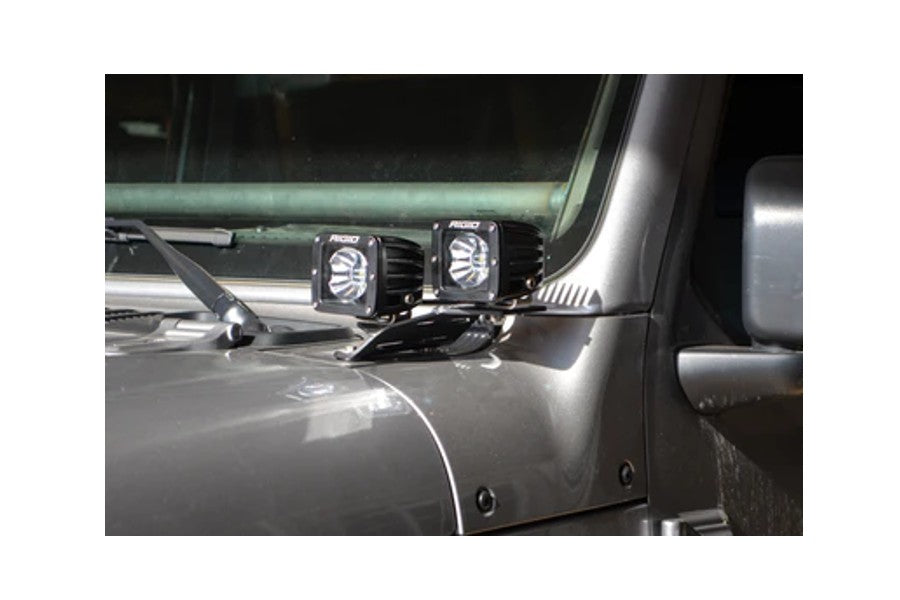 Jeep Wrangler JL & Gladiator JT ACE Engineering Double Cube Cowl Light Mount Kit - Texturized Black