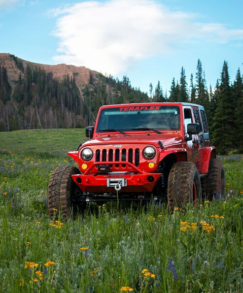 Teraflex Front Epic Bumper W/Hoop Kit Offset Drum Winch - JK