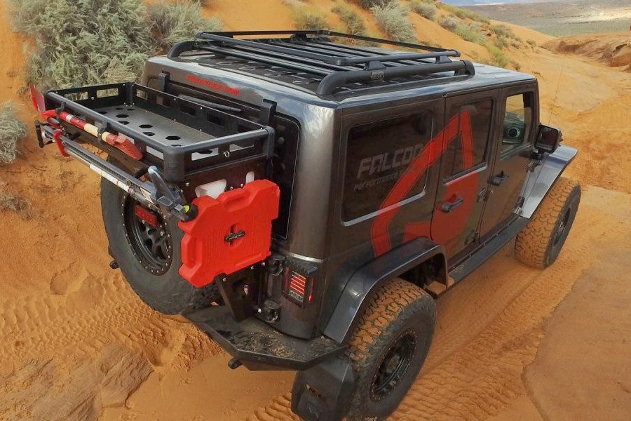 Jeep Wrangler JK 2007-2018, TeraFlex Alta Cargo Rack, Black, view 2