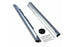 Jeep Wrangler JK 4-Door 2007-2018, TeraFlex RockGuard Aluminum Rock Slider Kit, Raw Finish