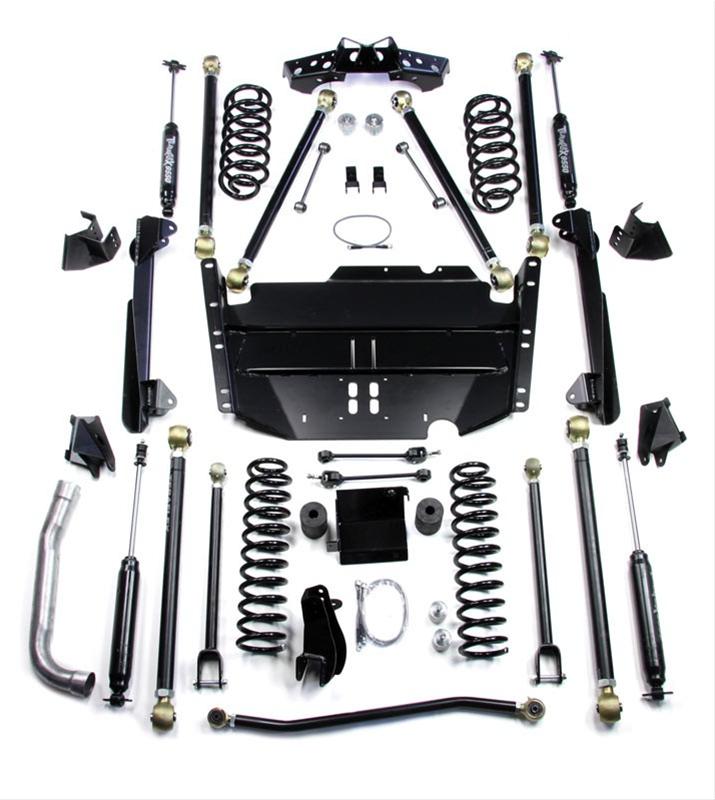 Jeep Wrangler TJ SWB 1997-2006, TeraFlex 5in Pro LCG Long Arm Suspension System with High Steer and 9550 VSS Twin-Tube Shocks