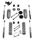 Jeep Wrangler JK 4-Door 2007-2018, TeraFlex 3in Coil Spring Base Lift Kit with 9550 VSS Twin-Tube Shocks