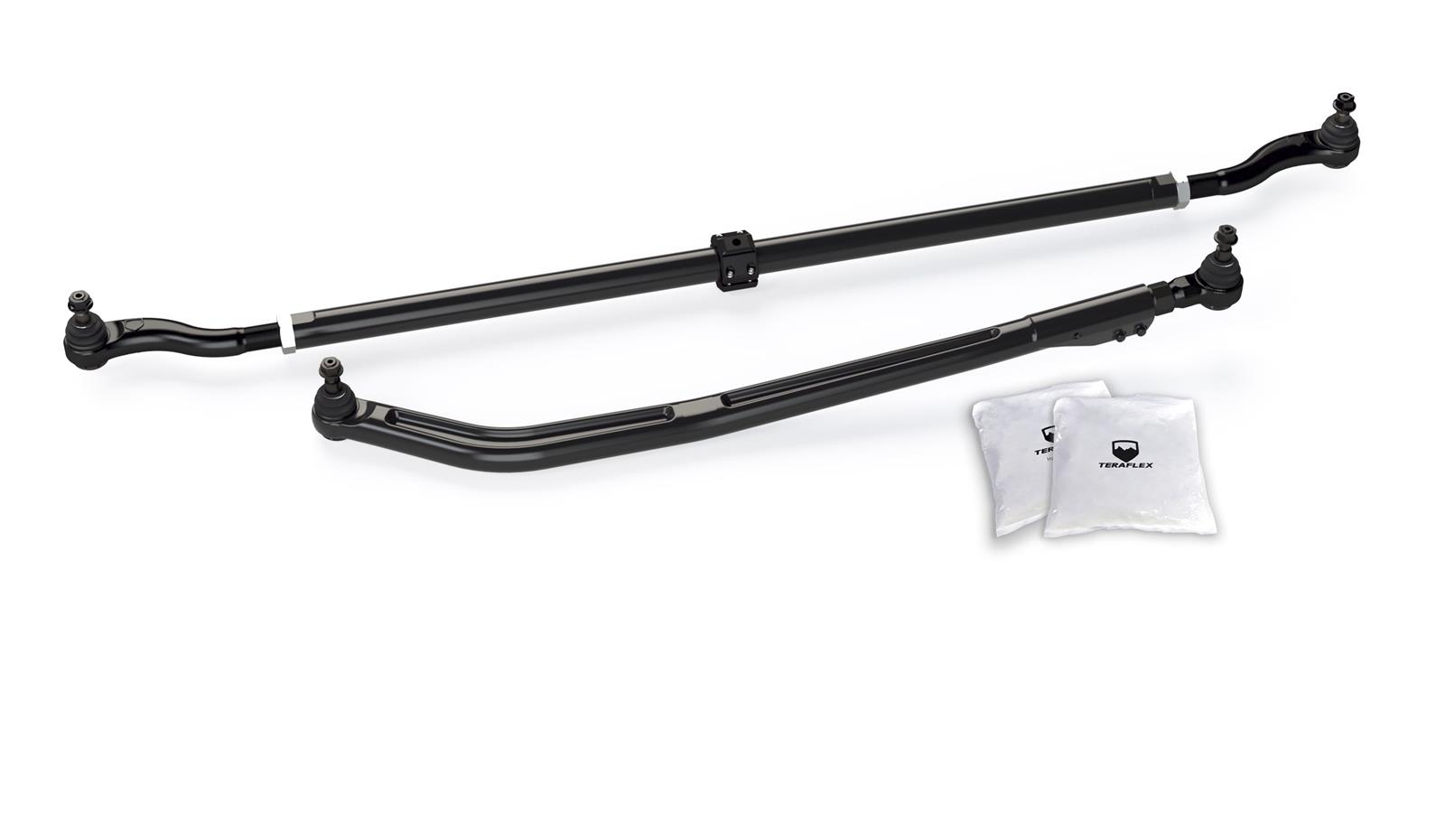 Jeep Wrangler JL 2018-2026 & Gladiator JT 2020-2026, TeraFlex HD Chromoly Tie Rod Kit and HD Forged Drag Link Kit, 2-6in Lift