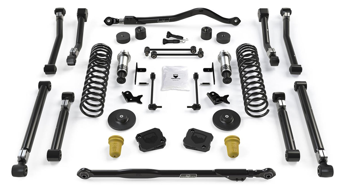 Jeep Wrangler JK 2007-2018 & Gladiator JT 2020-2026, TeraFlex 2.5in Alpine RT2 Short Arm Suspension System, No Shocks