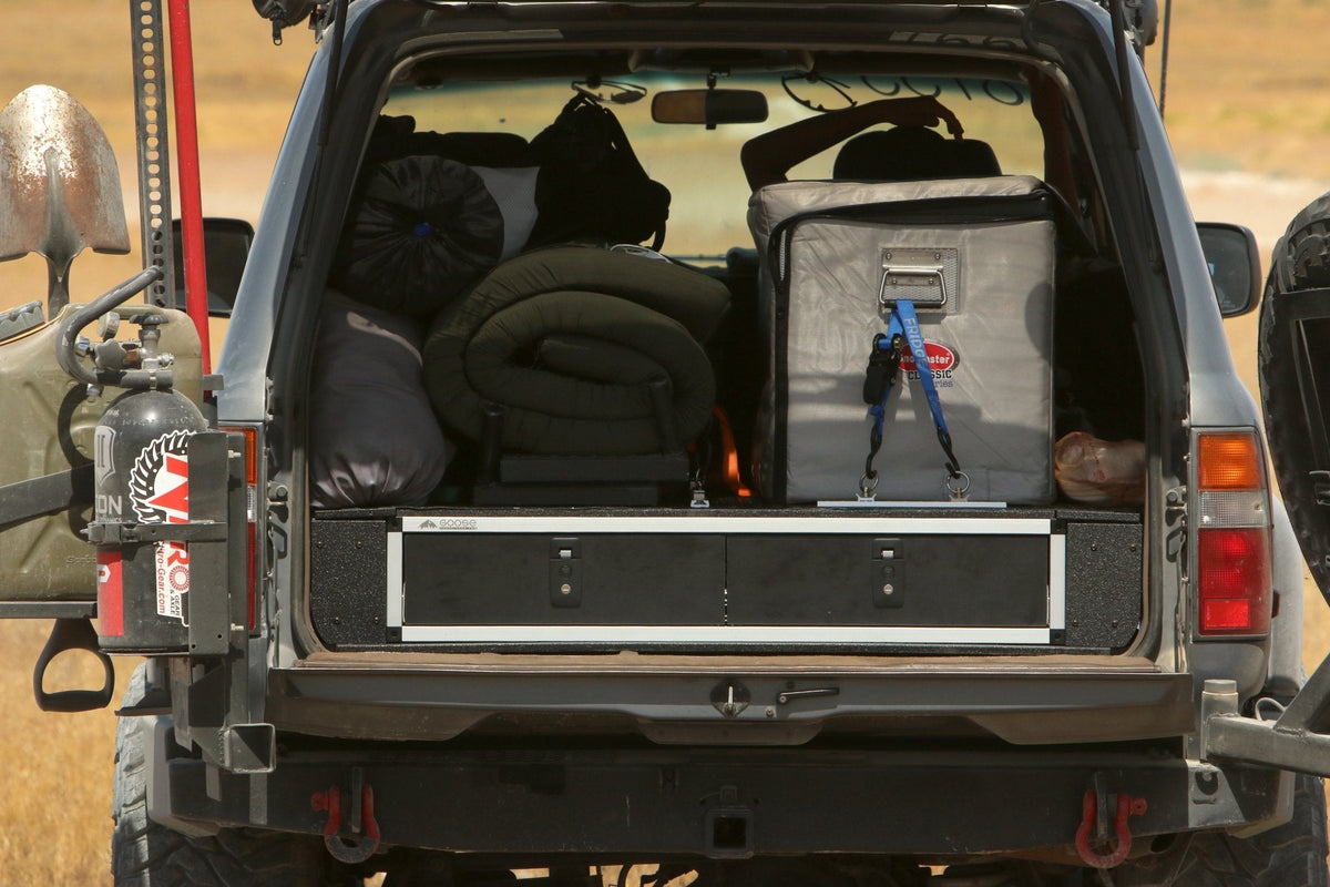 1991-97 Toyota Land Cruiser 80 Series - Side x Side Drawer Module with Fitted Top Plate - 43-3/8