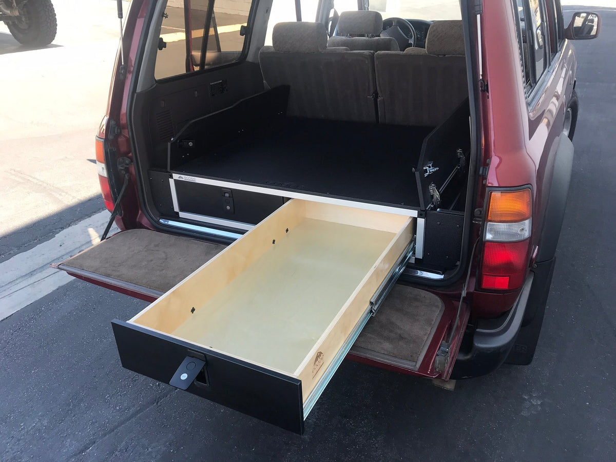 1991-97 Toyota Land Cruiser 80 Series - Side x Side Drawer Module with Fitted Top Plate - 43-3/8
