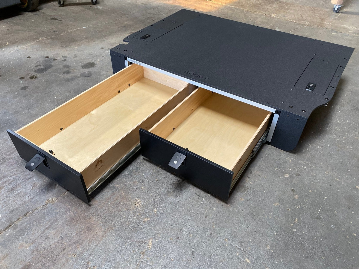 2008-21 Toyota Land Cruiser 200 Series - Side x Side Drawer Module with Fitted Top Plate