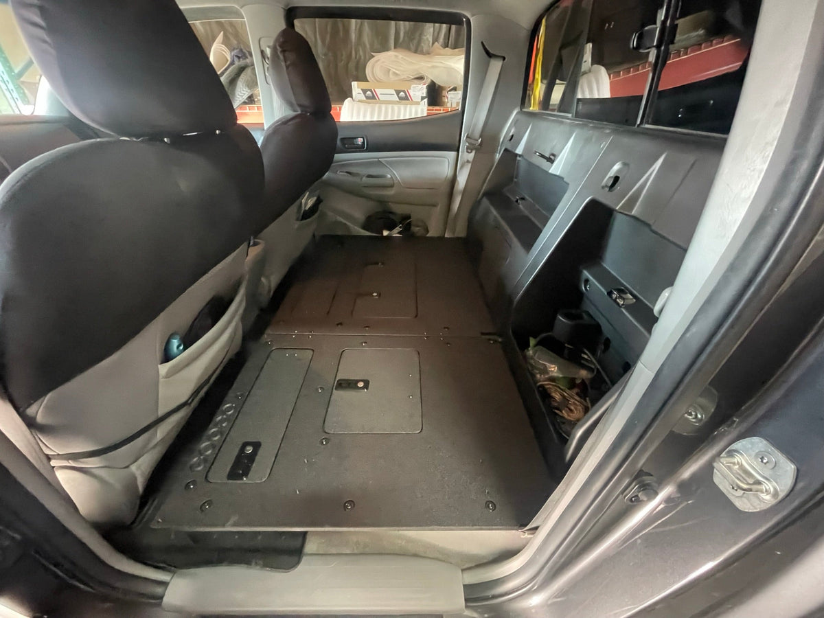 2005-23 Toyota Tacoma Double Cab - Second Row Seat Delete Plate System keeping Factory Back Wall